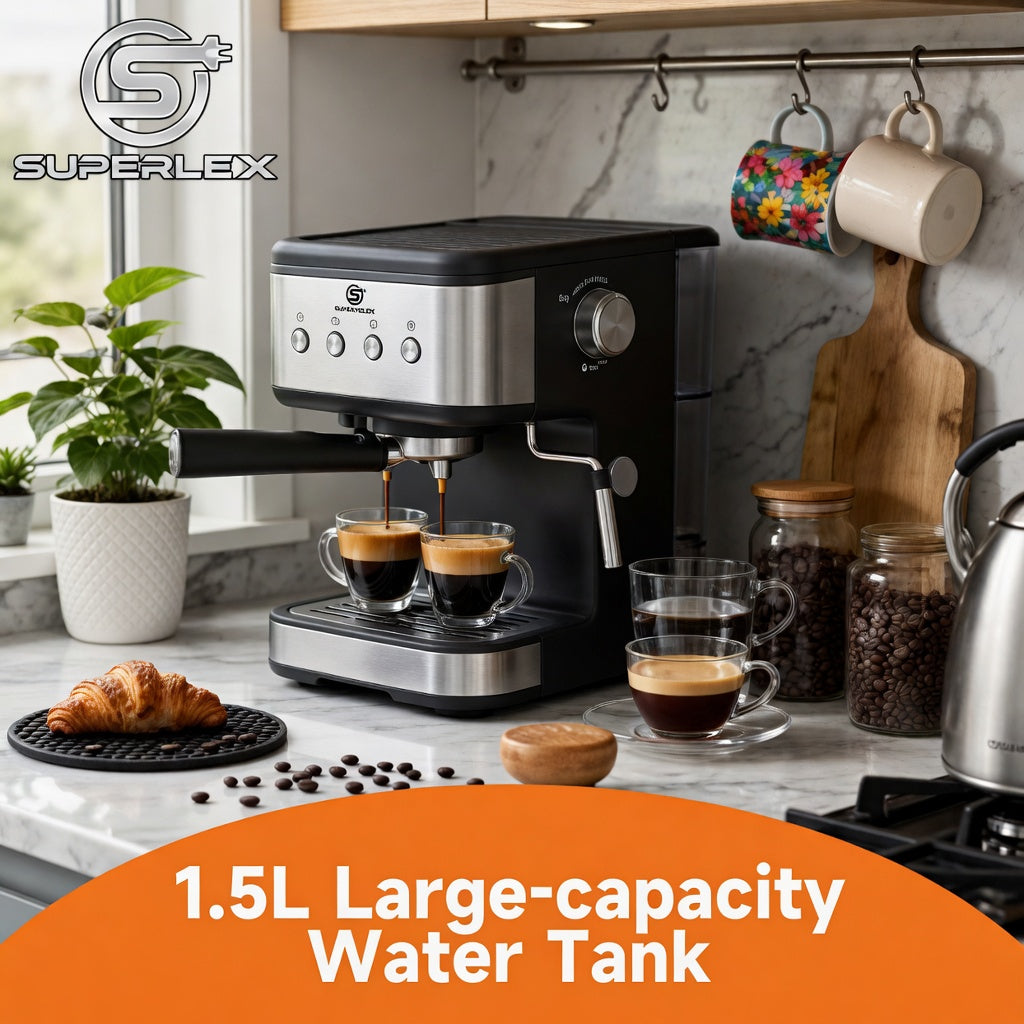 SUPERLEX Semi Automatic Italian Coffee Machine